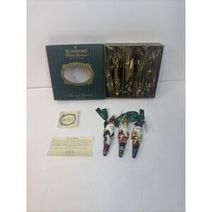 Waterford Holiday Heirlooms Ornaments 3 Nutcrackers Hand Made 2000 w/ Box